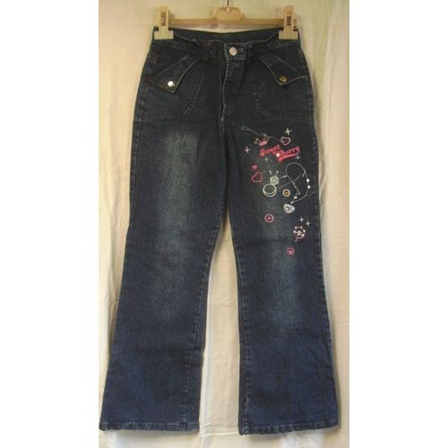 Pantalon Jean Bleu Avec Motif " Sweet Cherry " - Taille 14 Ans