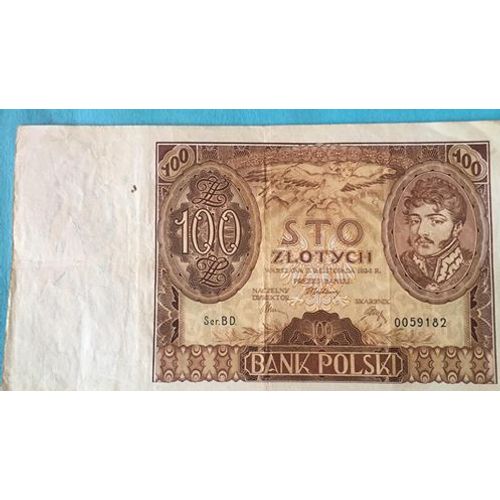 Billet Pologne 100 Zloty 1934