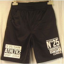 Short " Athltks " Kiabi - Noir Et Blanc - Taille 10 Ans 138 / 143 Cm