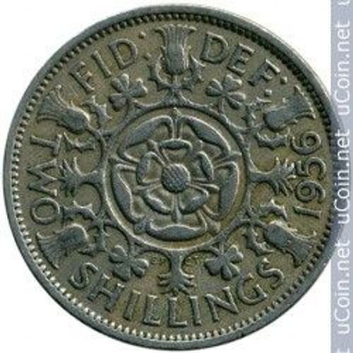 Grande Bretagne = Pièce De Two Shillings De 1956