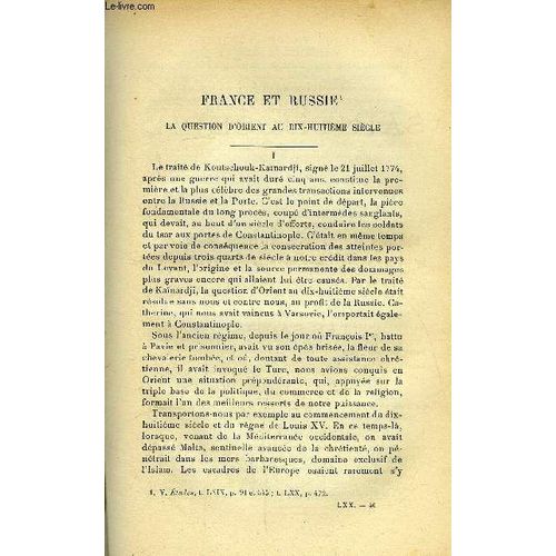 Etudes Religieuses, Philosophiques, Historiques Et Littéraires Tome 70 N° 6 - France Et Russie, La Question D Orient Au Xviiie Siècle Par P. Prélot, La Nouvelle Constitution Apostolique Sur L Index(...)