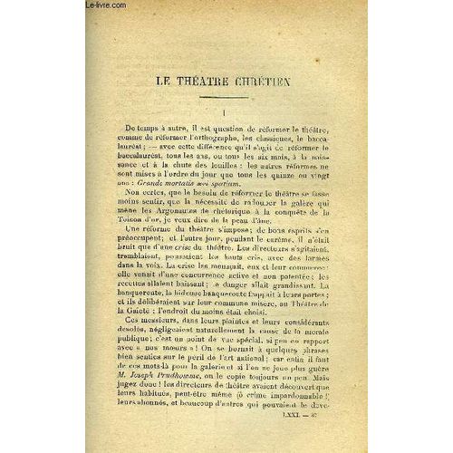 Etudes Religieuses, Philosophiques, Historiques Et Littéraires Tome 71 N° 5 - Le Théatre Chrétien Par P.V. Delaporte, Un Problème De La Foi Chez M. Paul Janet Par P.L. Roure, Une Vieille Question De(...)