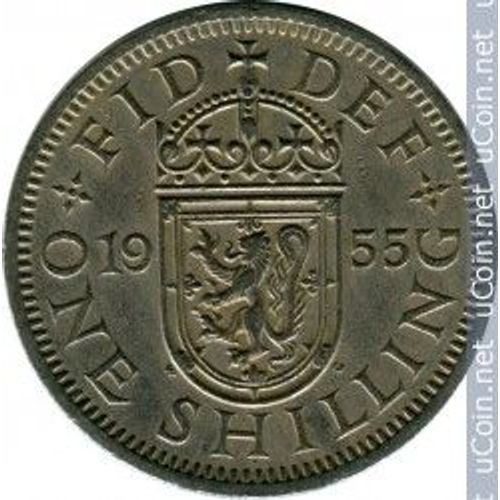 Grande Bretagne = Pièce De One Shilling De 1955