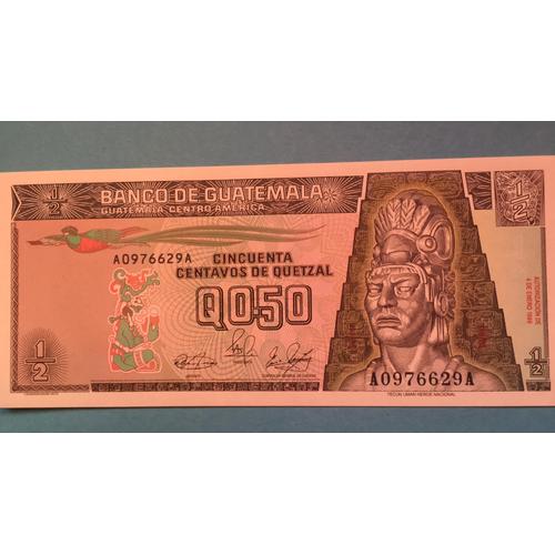 Billet Guatemala 0.50 Quetzal - 1989