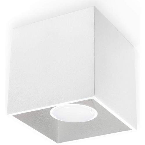 Mialux Keira Plafonnier Intérieur Blanc Rectangulaire 1 X Gu10 Max. 40 W 230 V Ip20 Pour Salon, Chambre, Escalier, Couloir, Classe Énergétique A++