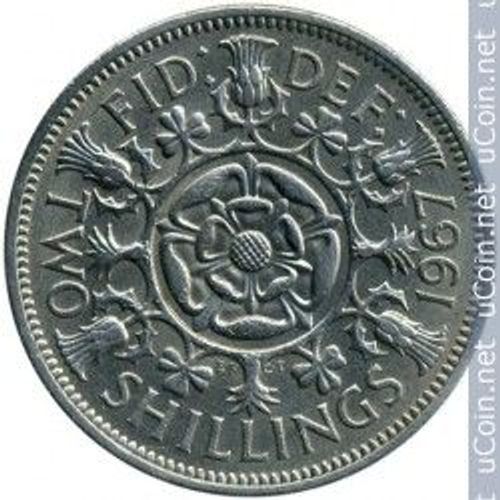 Grande Bretagne = Pièce De Two Shillings De 1967