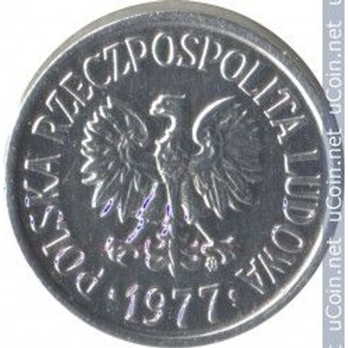 Pologne = Pièce De Monnaie De 20 Groszy ( 0.20 Zlotych ), Année 1977, En Aluminium