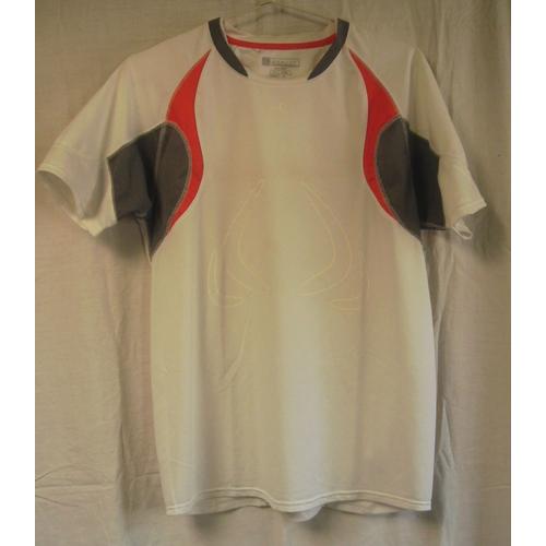 T-Shirt Blanc Avec Logo Et Motif Domyos / Oxylane - Taille M