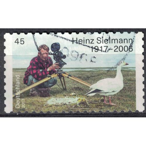 Allemagne 2017 Oblitéré Used Heinz Sielmann Biologiste Observation Des Oiseaux Su