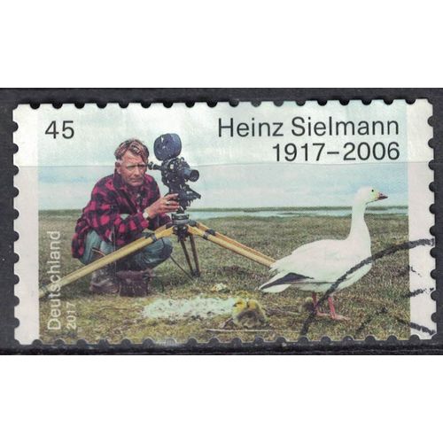 Allemagne 2017 Oblitéré Used Heinz Sielmann Biologiste Observation Des Oiseaux Su
