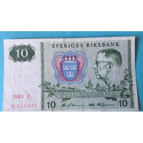 Billet Suede 10 Kronor - 1985
