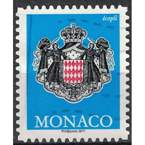 Monaco 2017 Oblitére Used Coat Of Armes Blason Armoiries Bleu Écopli Su