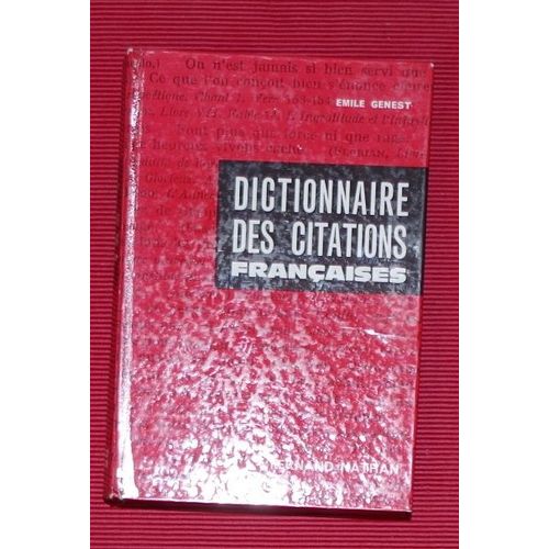 Dictionnaire Des Citations Françaises