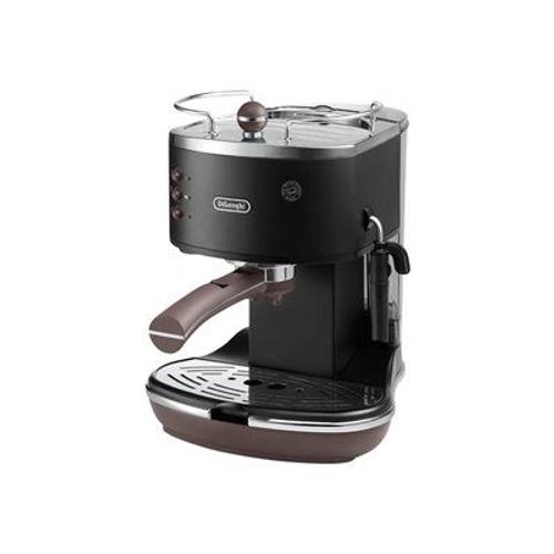 De'Longhi Icona Vintage ECOV 311.BK - Machine à café avec buse vapeur "Cappuccino" - 15 bar - noir mat