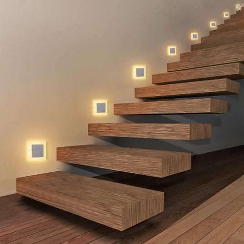 3w Applique Encastrée Led Blanc Chaud Luminaire Escalier Spot Led Encastrable Eclairage D¿Escalier 4pcs