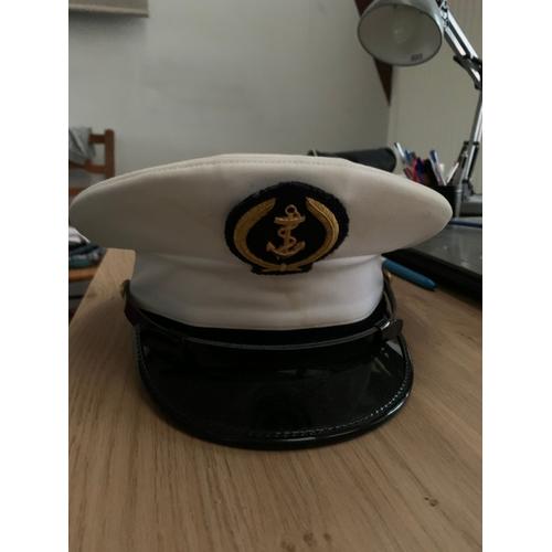 Casquette Sous Officier Marine Nationale Avec Macaron Taille 58 Sans Galon
