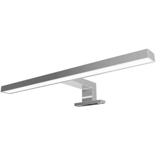 Applique Murale Miroir Lampe Meuble Salle De Bain Led 50cm Ip44 Aluminium Et Polycarbonate Avec Lumière Blanche Chaude 10w