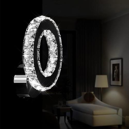 Led K9 Crystal Applique Murale 16 W Applique Murale Lampe De Mur Pour Salon Chambre À Coucher Couloir, Lumière Blanche Froide