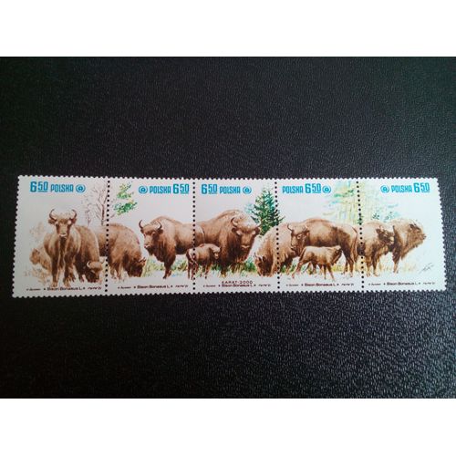 Timbre Pologne Yt 2580-2584 Séries: Bison Sauvage 1981 ( 60404 )