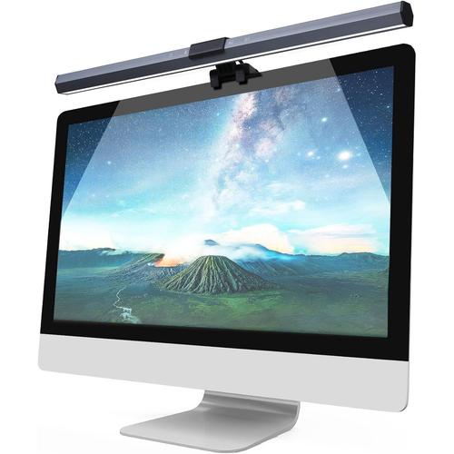 Lampe De Écran Ordianteur - Lumière De Moniteur D'ordinateur Port Usb Avec Contrôle D'écran Tactile, Luminosité Et Teinte Réglable Lampe De Bureau Led Intégrée Pour Pc Écran