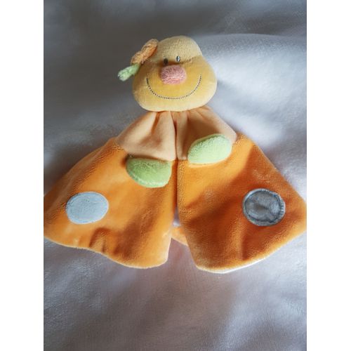 Doudou Plat Tortue Jollybaby Orange