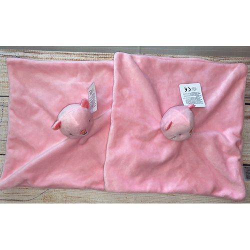 Doudou Plat Rose Zeeman Chat Peluches Jouets Lot De Deux Doudous Bebe