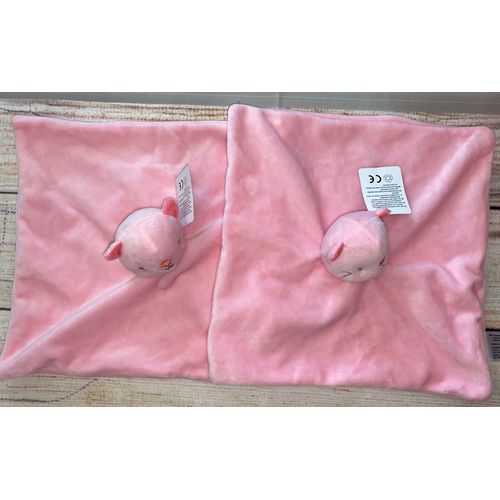 Doudou Plat Rose Zeeman Chat Peluches Jouets Lot De Deux Doudous Bebe