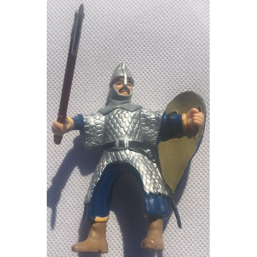 Figurine Chevalier Avec Cote De Maille Et Hache, Chevalerie, Moyen-Age, Château Fort