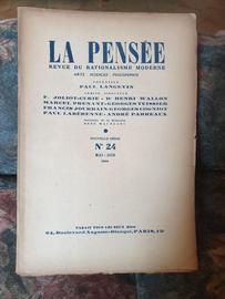 La Pensée 24 Joliot Curie... Wallon....