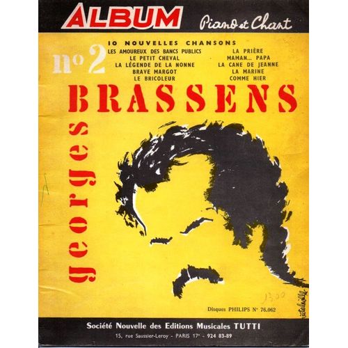 Album Piano Et Chant N°2 Georges Brassens