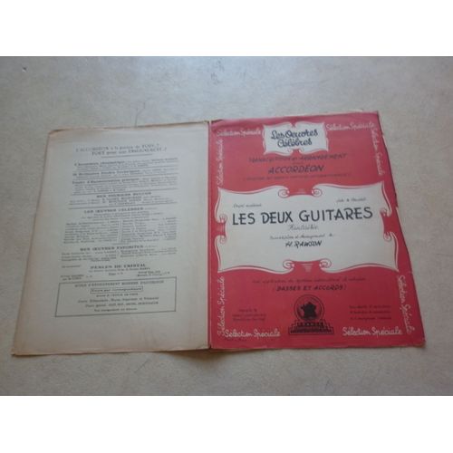 Les Deux Guitares. Fantaisie. Transcription Et Arrangement Pour Accordéon Avec Application Du Système International De Notation .