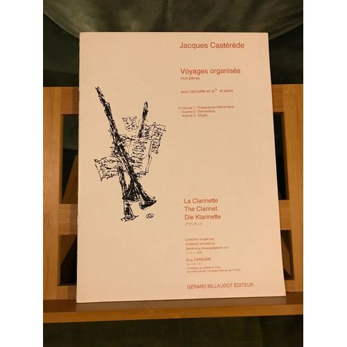 Jacques Casterede Voyages Organisés Clarinette Piano Partition Vol. 1 Billaudot
