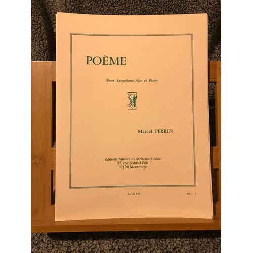 Marcel Perrin Poème Pour Saxophone Alto Et Piano Partition Éditions Leduc