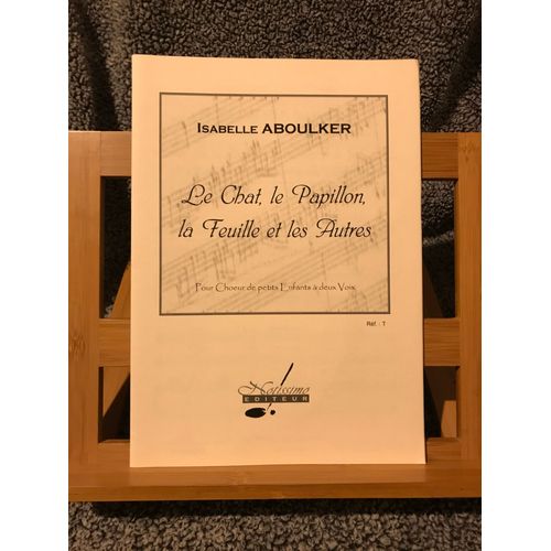 Aboulker Chat Papillon Feuille Autres Partition Choeur 2 Voix D'enfants Et Piano Éditions Notissimo