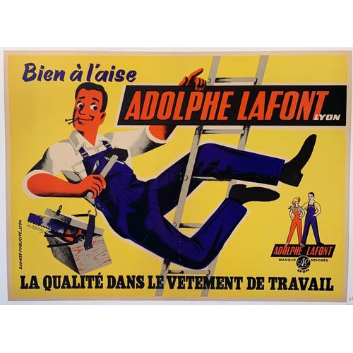 Affiche Vêtements De Travail Adolphe Lafont Lyon