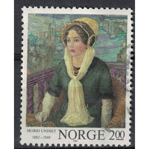 Norvège 1982 Oblitéré Used Écrivain Sigrid Undset Romancière Su