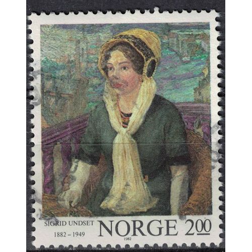 Norvège 1982 Oblitéré Used Écrivain Sigrid Undset Romancière Su