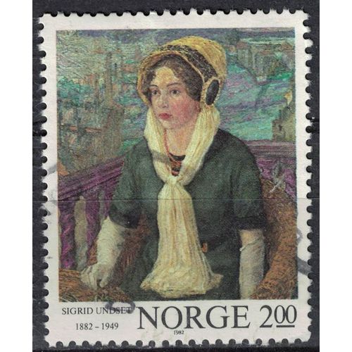 Norvège 1982 Oblitéré Used Écrivain Sigrid Undset Romancière Su