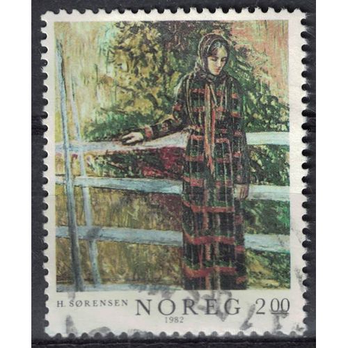 Norvège 1982 Oblitéré Used Peinture Oeuvre De Henrik Ingvar Sørensen Su