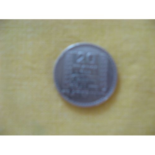 Pièce 20 Francs En Argent 1933