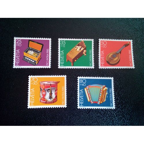 Timbre Suisse Yt 1225 A 1229 Séries: Musique 1985 ( 70404 )