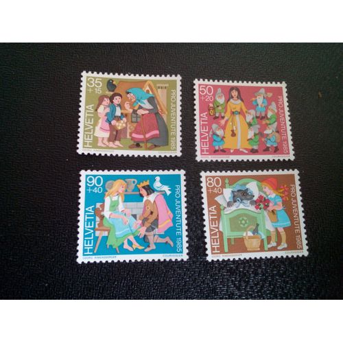 Timbre Suisse Yt 1233 A 1236 Séries: Pro Juventute. Contes De Fées 1985 ( 70404 )