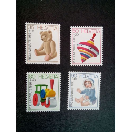 Timbre Suisse Yt 1260 A 1263 Séries:   Les Jouets D'enfants 1986 ( 70404 )