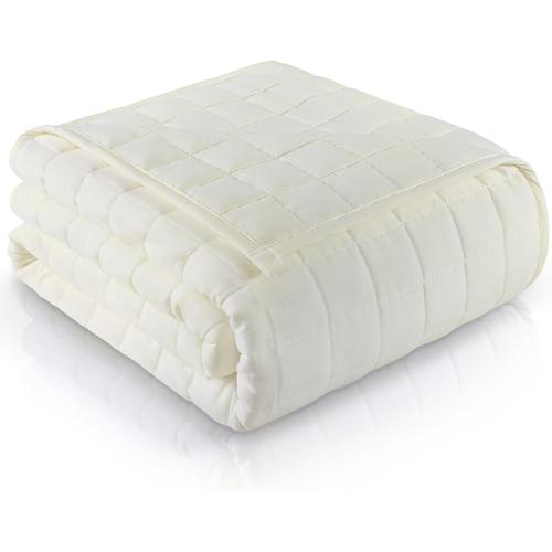 Couverture Lestée 150x200cm, 7kg Weighted Blanket Pondérée Adulte Enfant, Plaid Lesté Pour Soulager Stress, Cellule 5cm Pour Une Répartition Plus Egale De La Pression, Convient À 60-90kg