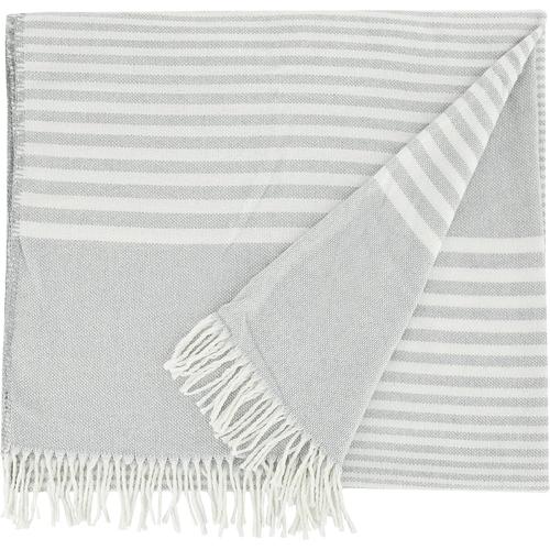 Couverture Stripe Structure 140x180 Cm, Gris