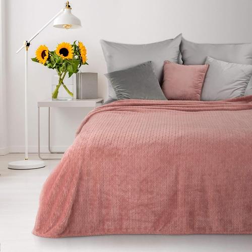 Plaid - Douce Et Moelleuse - En Microfibre - Rose 4, 70 X 160 Cm