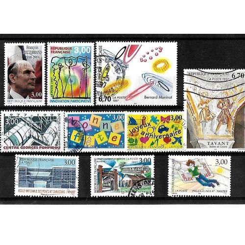 France- 1997 -Lot De 10 Timbres Oblitérés-Très Bon Etat
