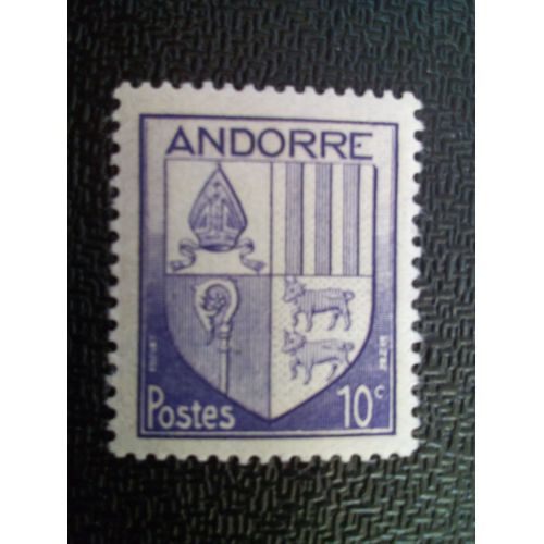Timbre Andorre Yt 78 Armoiries 1944 ( 80404 )