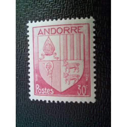 Timbre Andorre Yt 79 Blason 1944 ( 80404 )