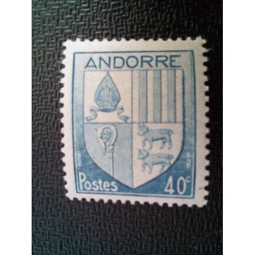 Timbre Andorre Yt 95 Blason 1944 ( 80404 )